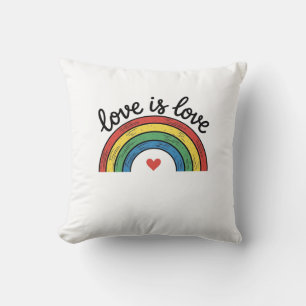 Love Is Love Vintage Rainbow Heart Shirt Design_1 Cushion