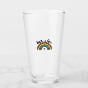 Love Is Love Vintage Rainbow Heart Shirt Design_1 Glass