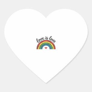 Love Is Love Vintage Rainbow Heart Shirt Design_1 Sticker
