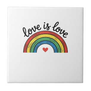 Love Is Love Vintage Rainbow Heart Shirt Design_1 Tile
