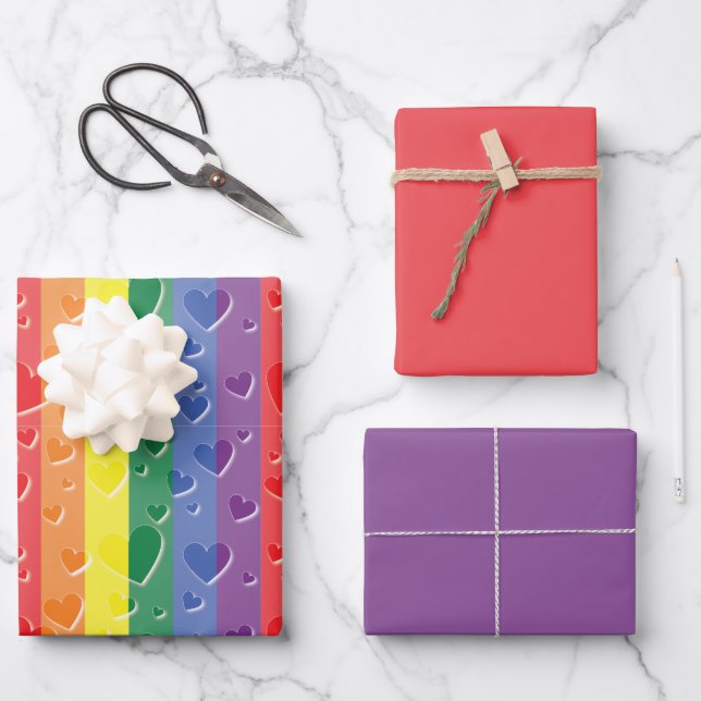 Love Is Love Wrapping Paper Sheet (Front)