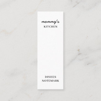 Love Is Mom’s Cooking Mini Bookmark Business Card