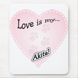Love is My Akita Mouse Pad
