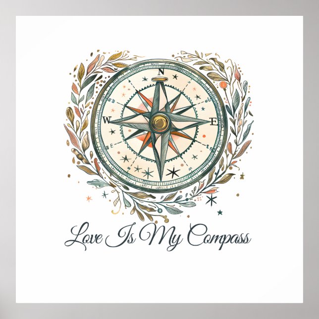 Love Is My Compass – LGBTQ Camping Pride Design Poster (Front)