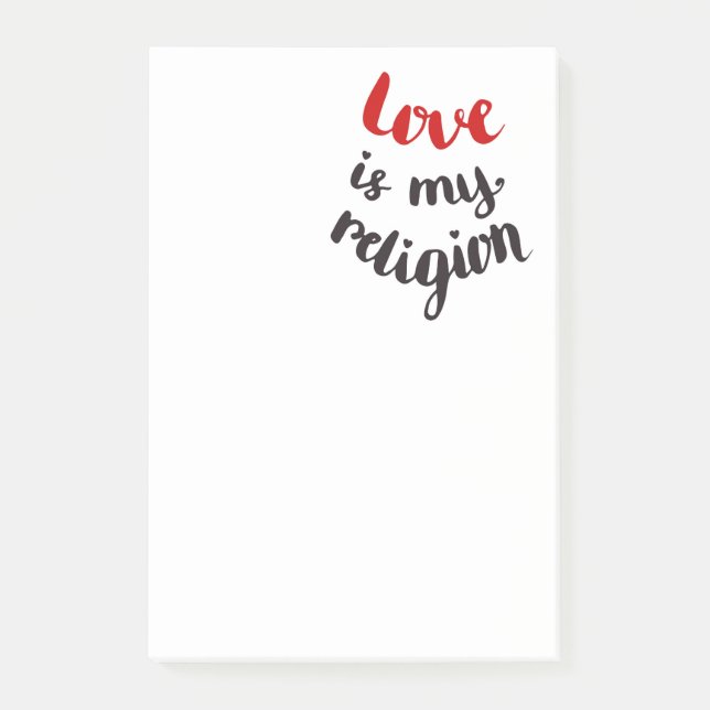 Love Is My Religion Post-it Notes (Front)