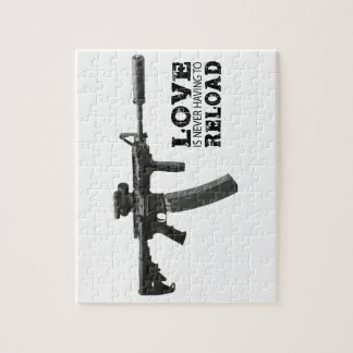 Love is Never Having To Reload AR-15 Jigsaw Puzzle