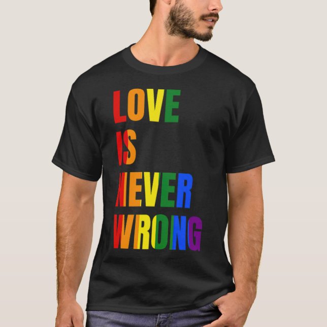 Love Is Never Wrong (LGBT) -standard-scale-4_00x T-Shirt (Front)