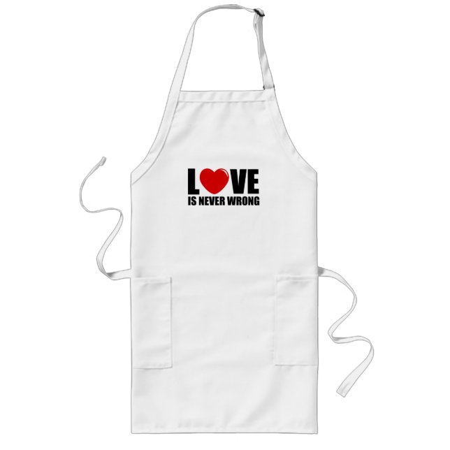 Love is never wrong long apron (Front)