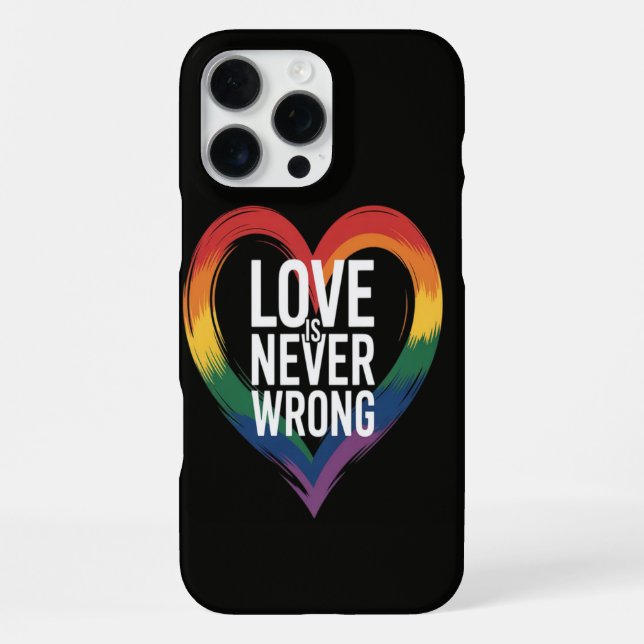Love is never wrong Pride Month LGBT iPhone Case (Back)