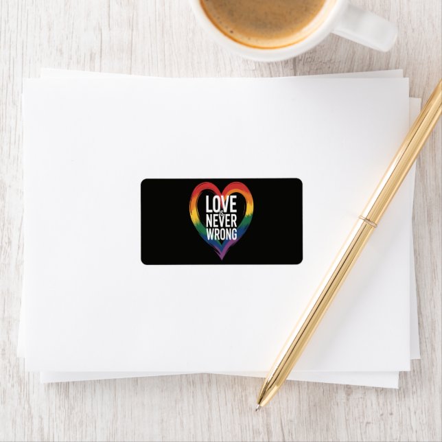 Love is never wrong Pride Month LGBT Label (Insitu)