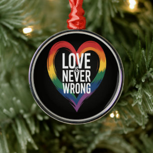 Love is never wrong Pride Month LGBT Metal Tree Decoration