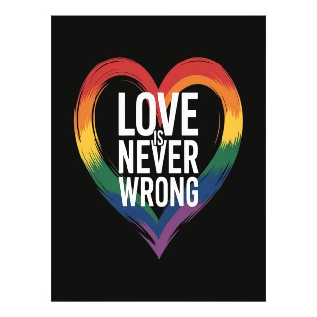 Love is never wrong Pride Month LGBT Photo Print (Front)