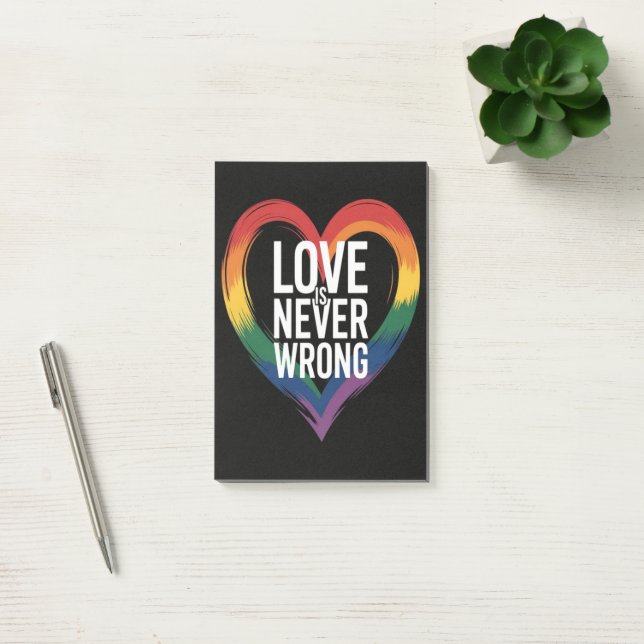 Love is never wrong Pride Month LGBT Post-it Notes (Office)