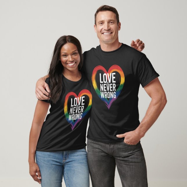 Love is never wrong Pride Month LGBT T-Shirt (Unisex)