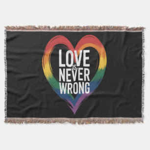 Love is never wrong Pride Month LGBT Throw Blanket