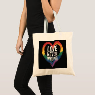 Love is never wrong Pride Month LGBT Tote Bag