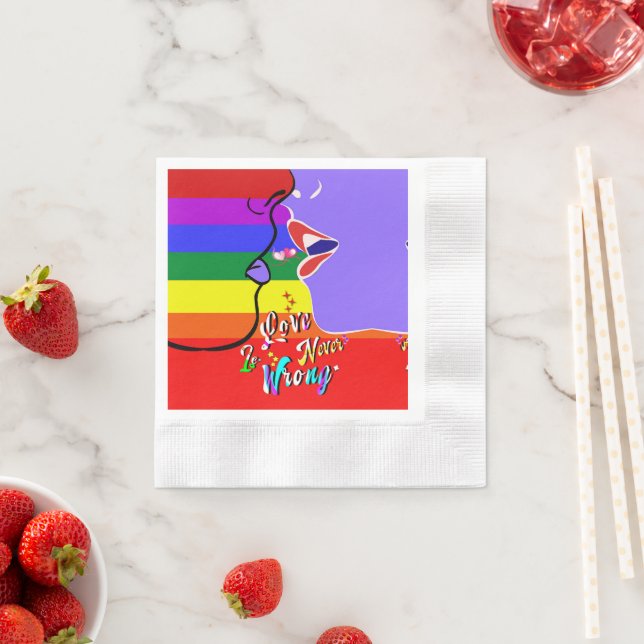Love Is Never Wrong pride Napkin (Insitu)