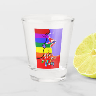 Love Is Never Wrong pride Shot Glass