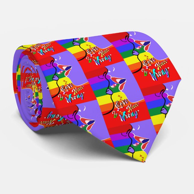 Love Is Never Wrong pride Tie (Rolled)