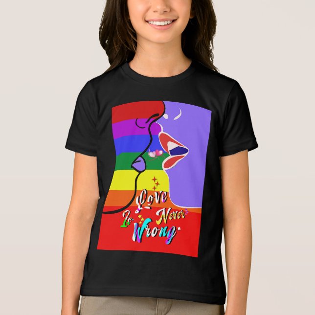 Love Is Never Wrong pride Tri-Blend Shirt (Front)