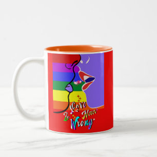 Love Is Never Wrong pride Two-Tone Coffee Mug