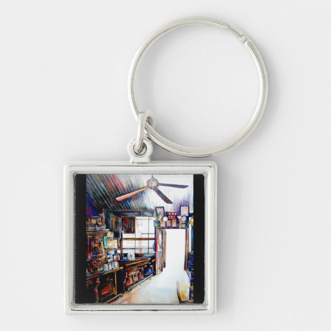 Love is Not a Wall, It's a Bridge Key Ring (Front)