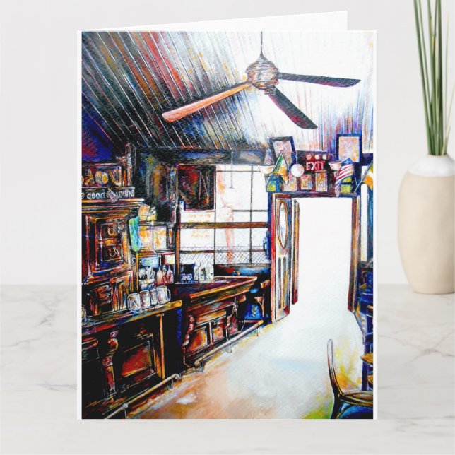 "Love is Not a Wall, It's a Bridge" Painting by Ne Card (Front)