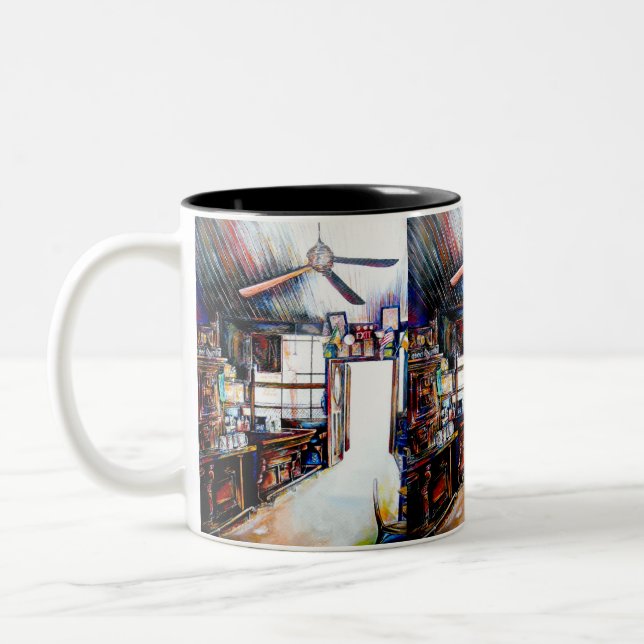 Love is Not a Wall, It's a Bridge Two-Tone Coffee Mug (Left)