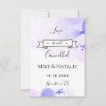 Love Is Not Cancelled Pink Purple Watercolor Sleek Save The Date<br><div class="desc">Beautiful Valentine's Day inspired save the date cards. Easily add your own details by clicking on the "personalise this template" option. If you have any design related questions/requests,  please do not hesitate to contact us.</div>