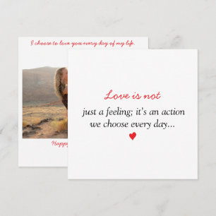 Love is not.. One Photo Valentine's Day  Holiday Card