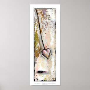 Love is not perfect beautiful raw expressive art poster