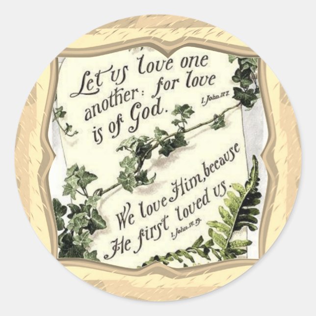 Love Is Of God Classic Round Sticker (Front)