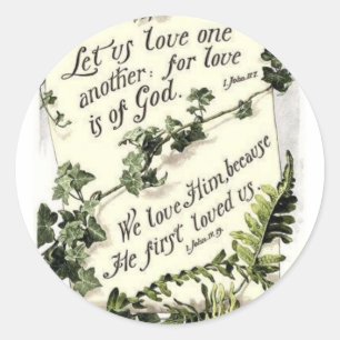 Love Is Of God Classic Round Sticker