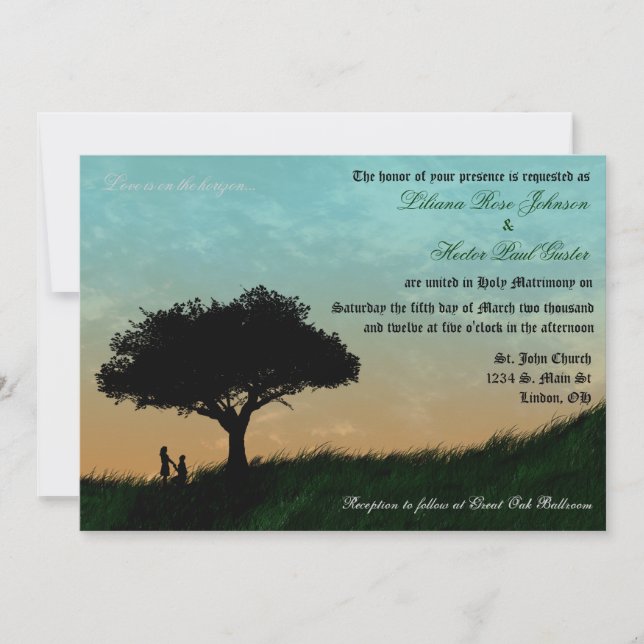 Love is on the Horizon Wedding Invitation (Front)