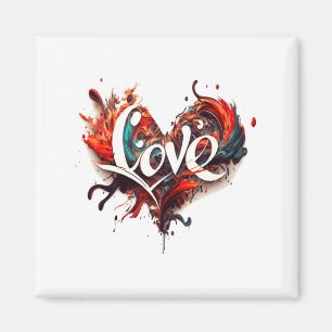 Love Is On Valentines Day  Magnet