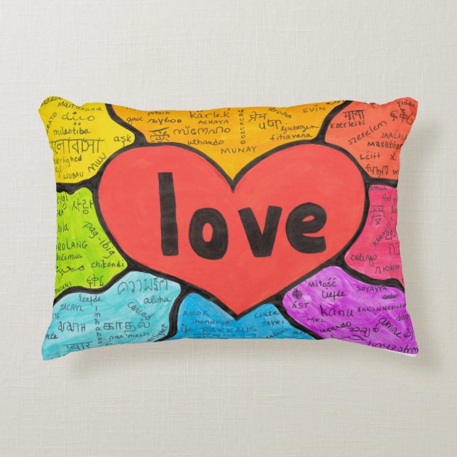 Love is Our Language Decorative Cushion (Front)