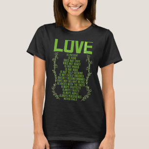 Love Is Patient 1 Corinthians 13 Christian T-Shirt