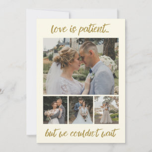 Love is Patient 6 Photo Wedding Elopement Announce Announcement
