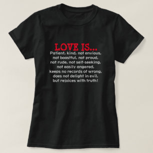 Love Is Patient and Kind Christian T-shirt