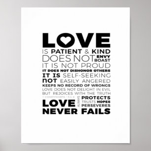 Love Is Patient And Kind Classic Appeal  Poster