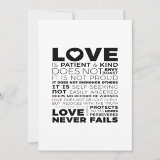 Love Is Patient And Kind Does Not Envy Boast Class Holiday Card