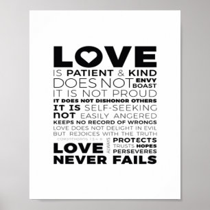Love Is Patient And Kind Does Not Envy Boast Class Poster
