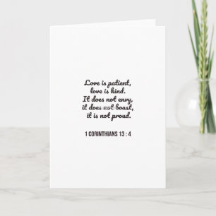 Love Is Patient Bible Passage Timeless Appeal  Card