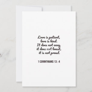 Love Is Patient Bible Passage Timeless Appeal  Holiday Card
