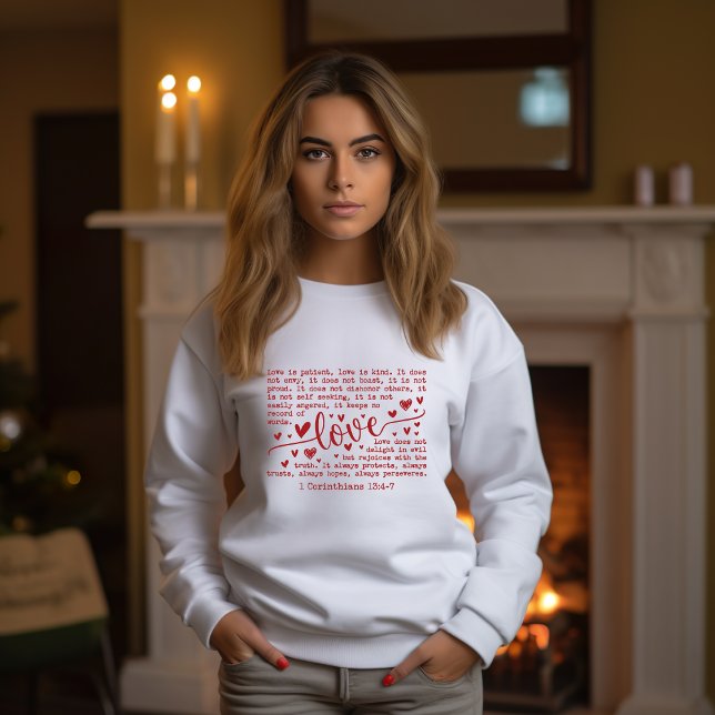 Love Is Patient | Bible Verse | Christian For Her Sweatshirt (Creator Uploaded)