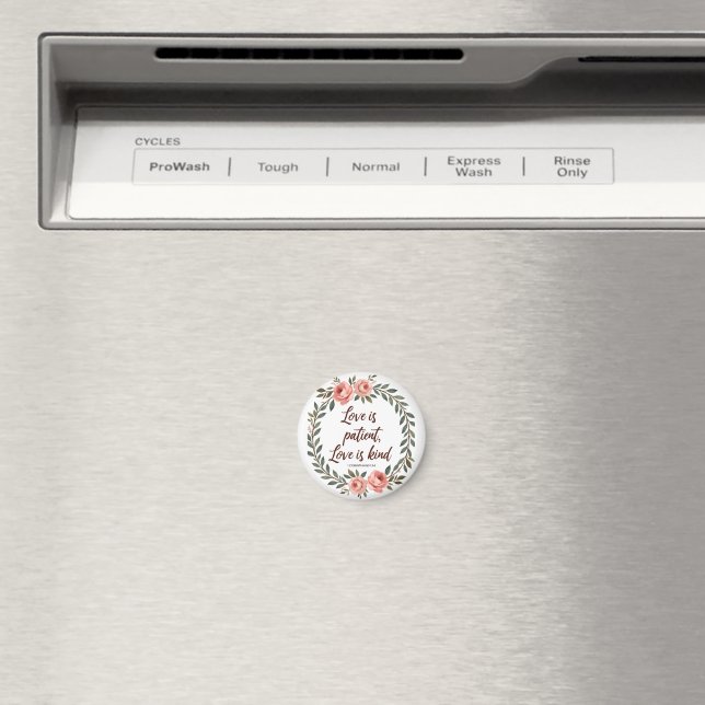 Love Is Patient Bible Verse Magnet (In Situ (Dishwasher))