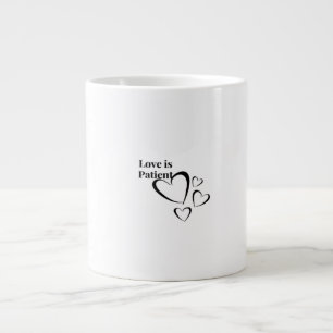 Love Is Patient Calm Aesthetic  Large Coffee Mug