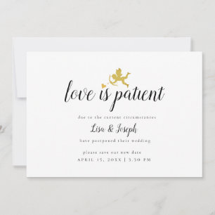 Love Is Patient Change the Date Postponement Save The Date