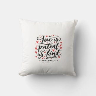 Love Is Patient Christian Faith Inspirational Styl Cushion