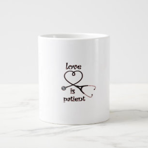 Love Is Patient Clean Layout  Large Coffee Mug